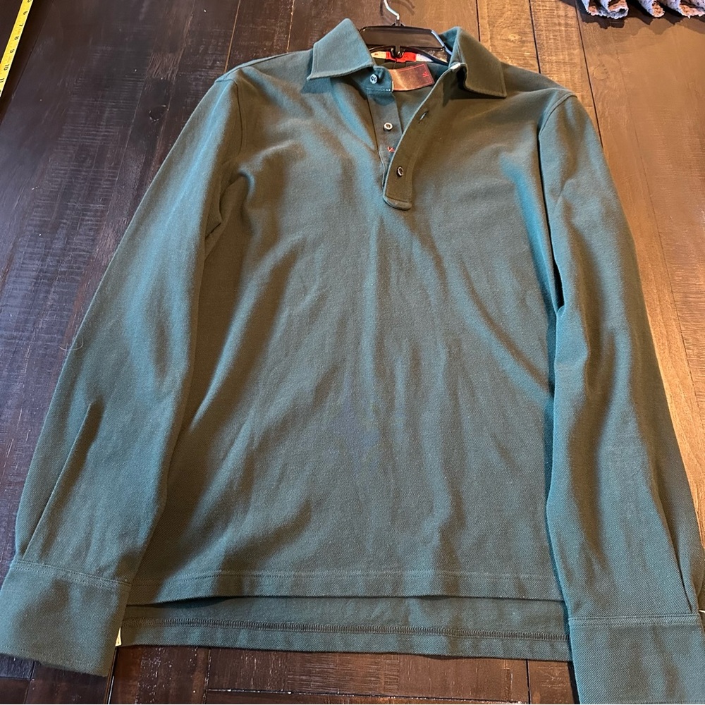 NWT Isaia Cotton Green Polo Shirt - RETAIL $699